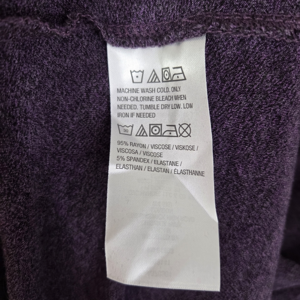 LOGO By Lori Goldstein Purple Tunic Tank Top Plus Size 2X Sleeveless Crew Neck - Picture 15 of 15